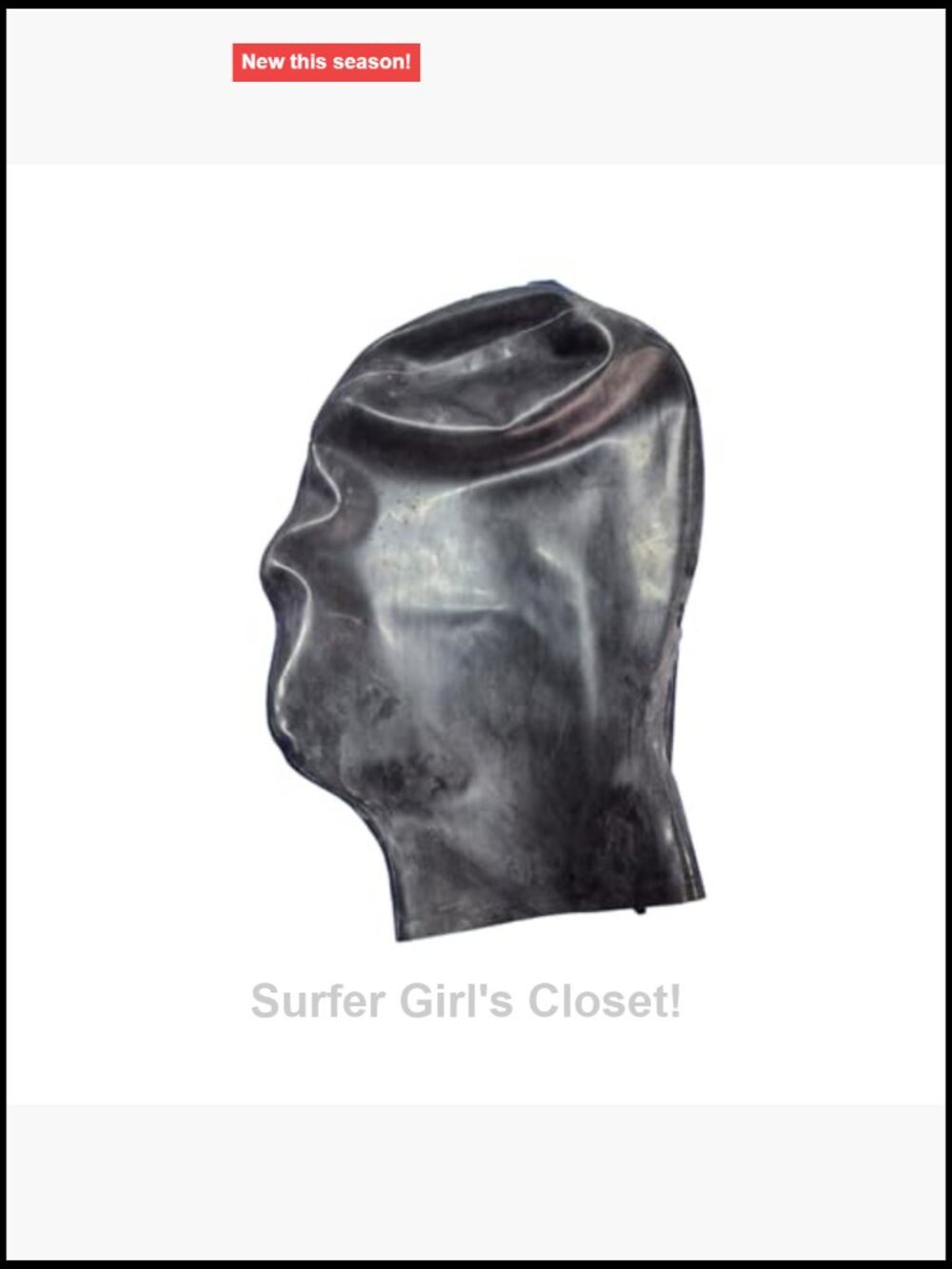 Latex Mask with Back Zipper, Handmade Rubber Hood for Latex Lovers - Picture 4 of 7